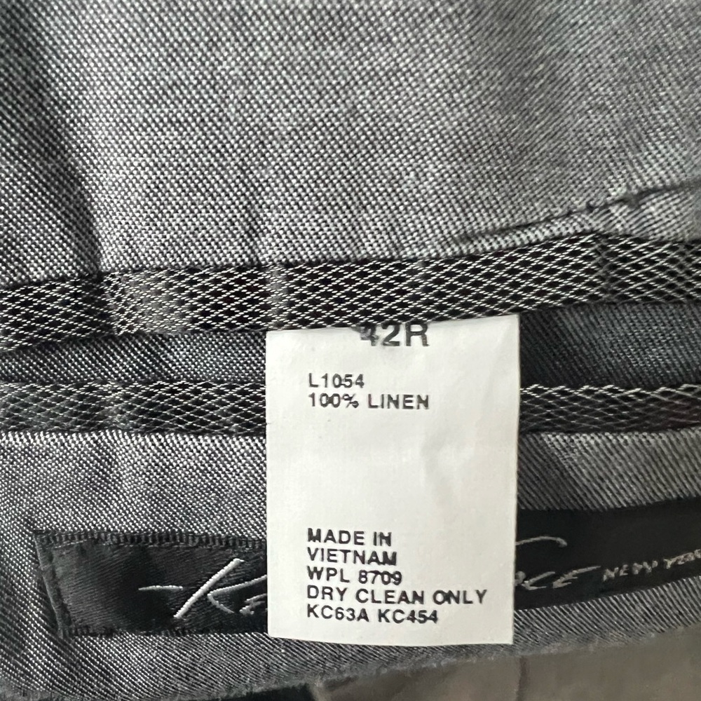Kenneth Cole sports coat.  Blue with black floral design - Picture 3 of 3